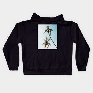 Tropical landscape palms, Sky, Nature print Kids Hoodie